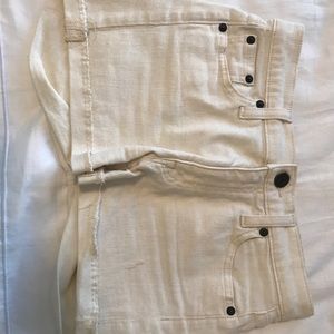 J crew white denim shorts